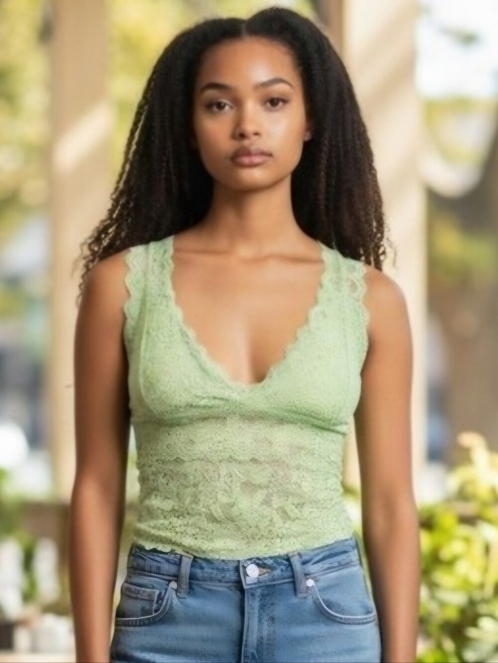 Love Poem by Block Sweet Herb Floral Lace Bralette Camisole Tank Top Size M/L
